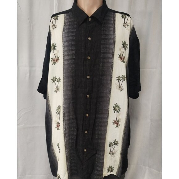 Batik Bay Men's Black Hawaiian Shirt/Button Up Sz3XB SKU3907 - Picture 1 of 9